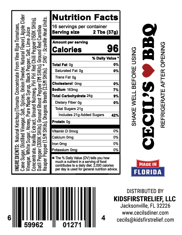 Cecil's Flame Syrup BBQ Sauce